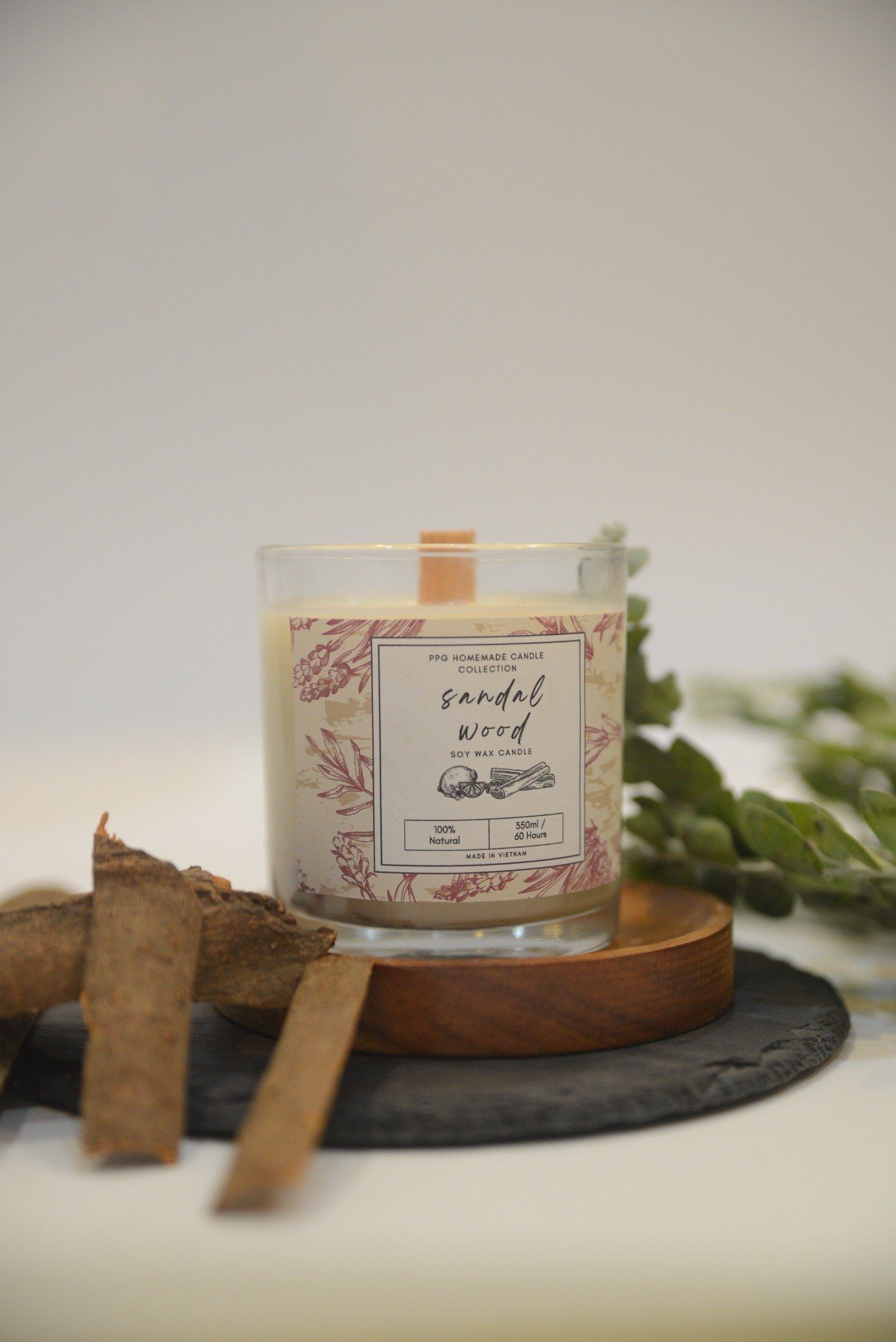 NẾN - SANDAL WOOD- SOY WAX CANDALE by PPG HOMEMADE