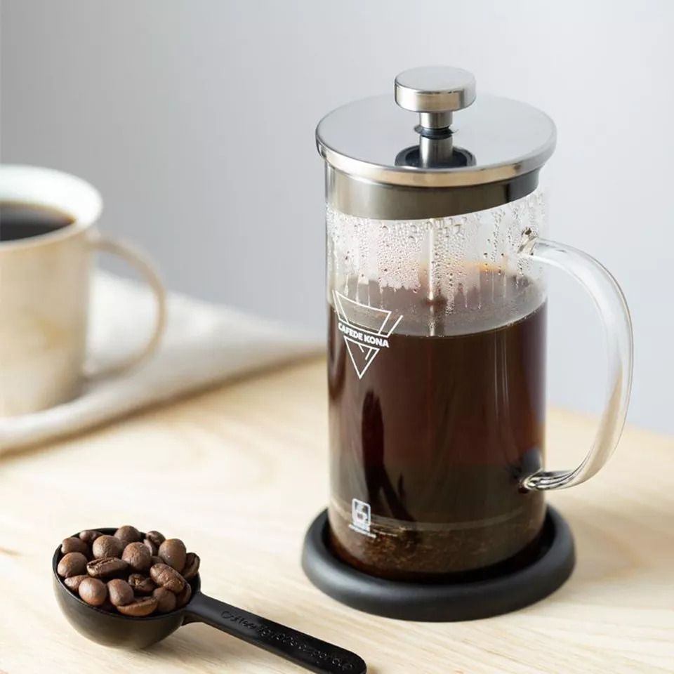 Bình French Press pha cà phê thủy tinh Cafede Kona 350ml