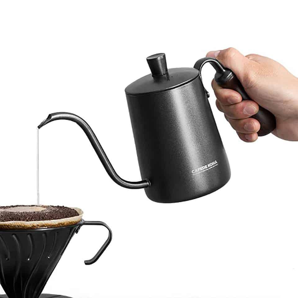 Ấm rót cà phê DRIP cổ ngỗng Cafede Kona 600ml
