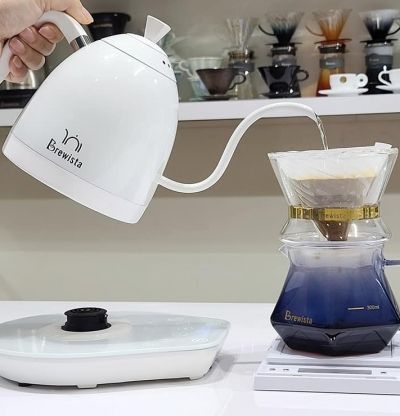 Ấm đun cảm ứng chuyên dụng rót cà phê Brewista Kettle 600ml - Trắng tuyết