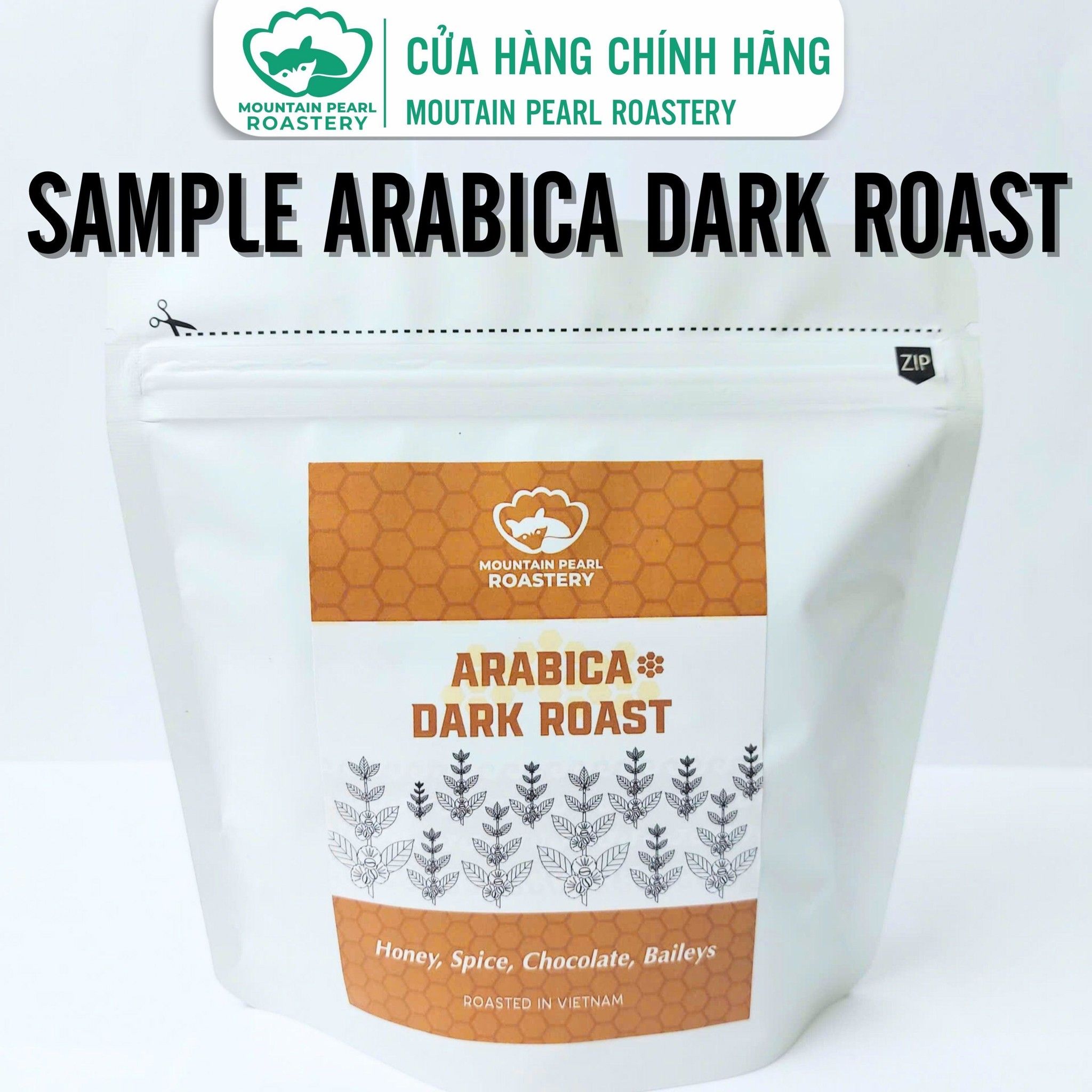 Sample Cà Phê Rang Xay Nguyên Chất HELLO (đậm đà), FELI (quyến rũ), AMORE (nhẹ nhàng) - Cafe pha máy, pha phin từ Mountain Pearl Roastery Coffee