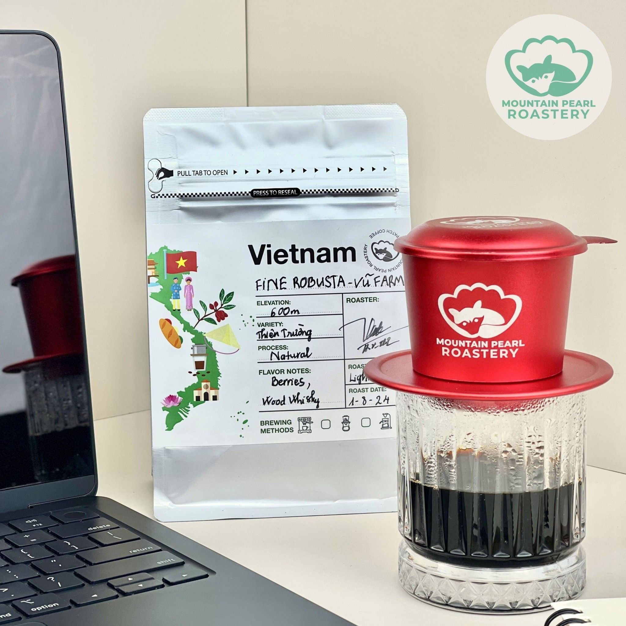 Cà Phê Đặc Sản Đắk Nông FINE ROBUSTA vị Berries, Whisky - Specialty Coffee Mountain Pearl Roastery Coffee