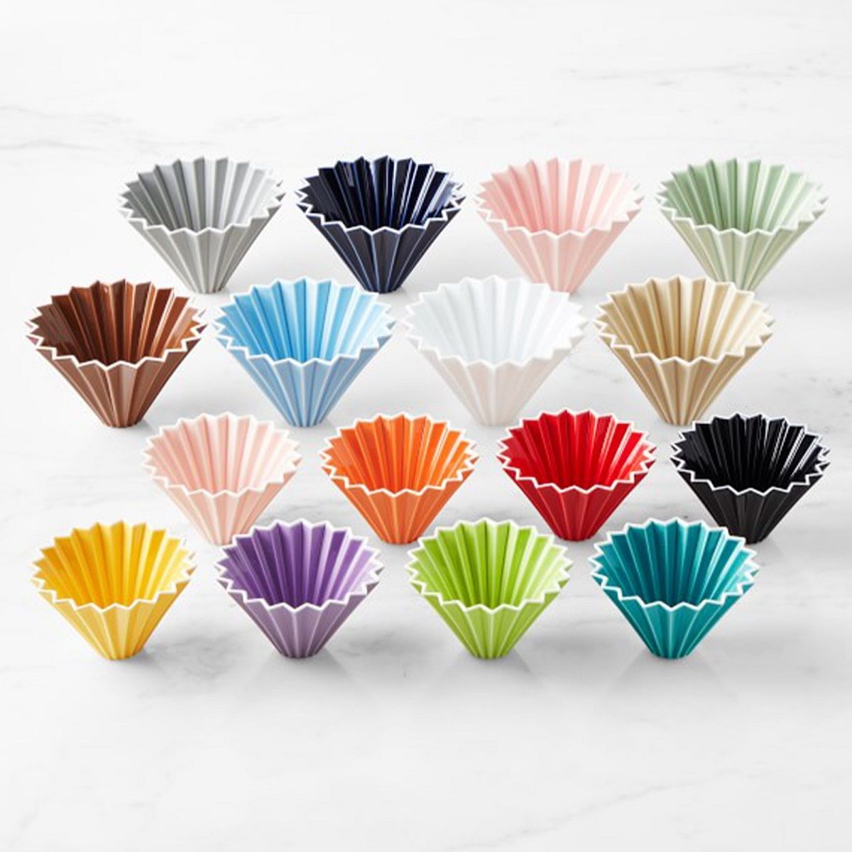 Phễu Sứ Origami Dripper Matte Color - Matte Blue