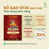 Gạo sinh thái ST25 xát dối túi 700gr