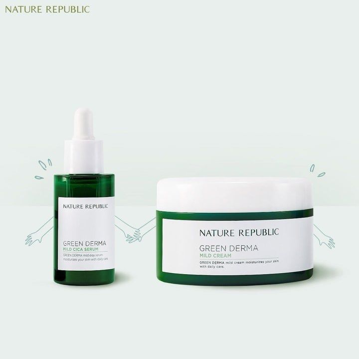GREEN DERMA MILD CREAM SET WITH CICA SERUM VER.1