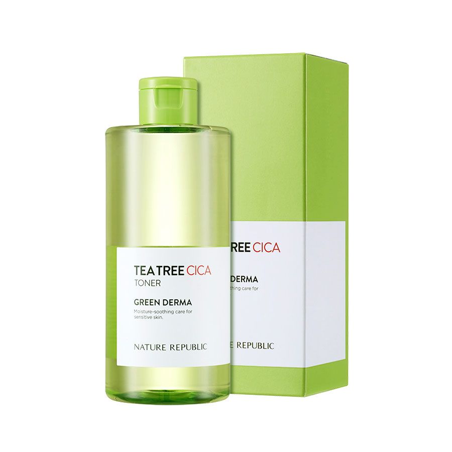 Nước cân bằng da GREEN DERMA TEA TREE CICA TONER