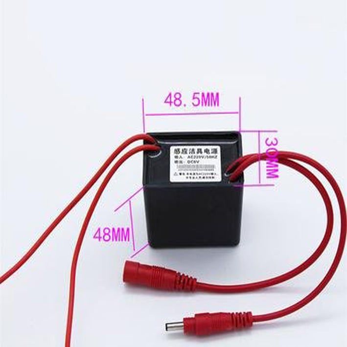 Bộ chuyển đổi nguồn AC 220V xuống DC 6V cho vòi cảm ứng và van tiểu nam cảm ứng