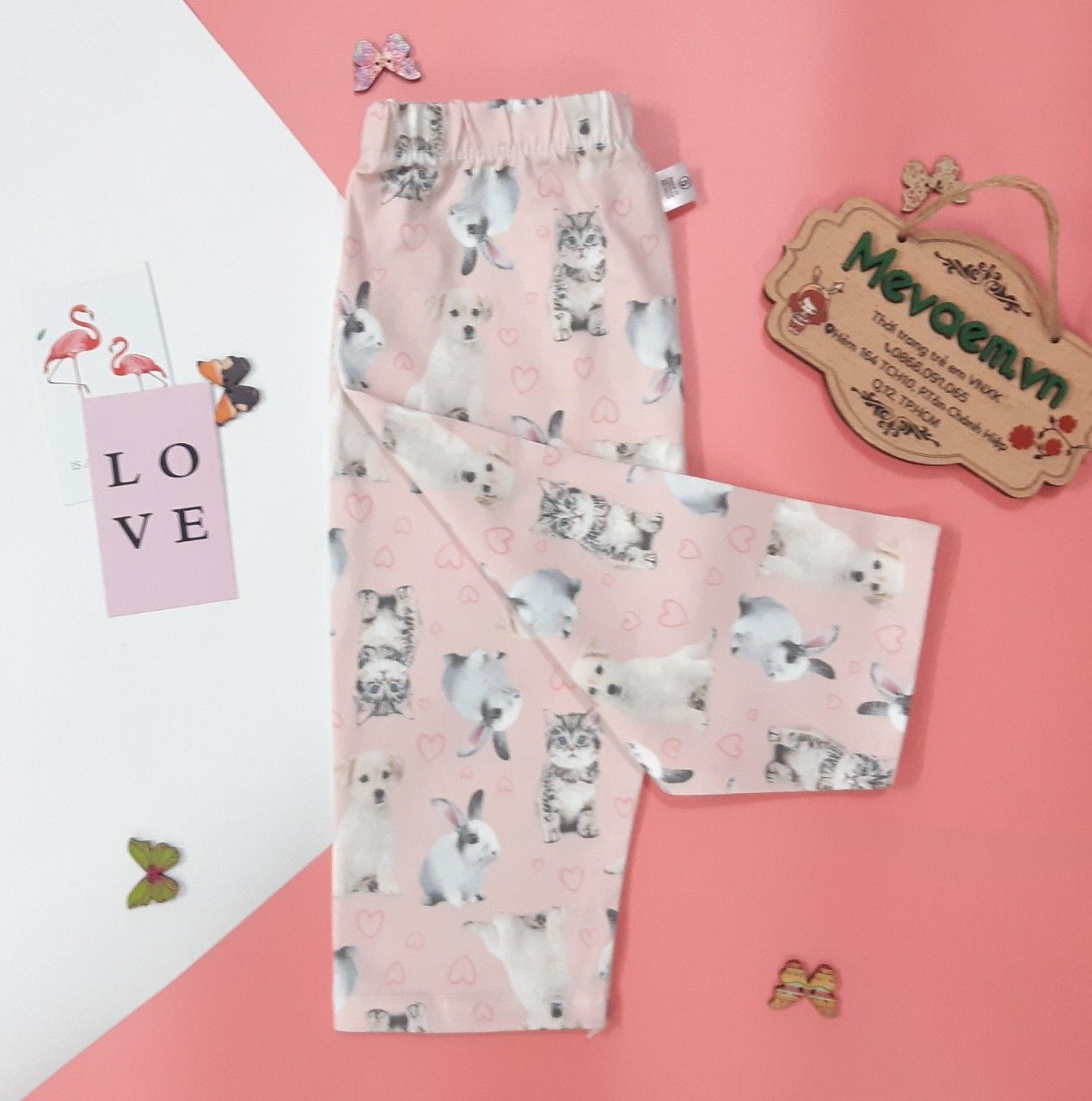 Quần Legging Lửng BG Gap Hồng Thú