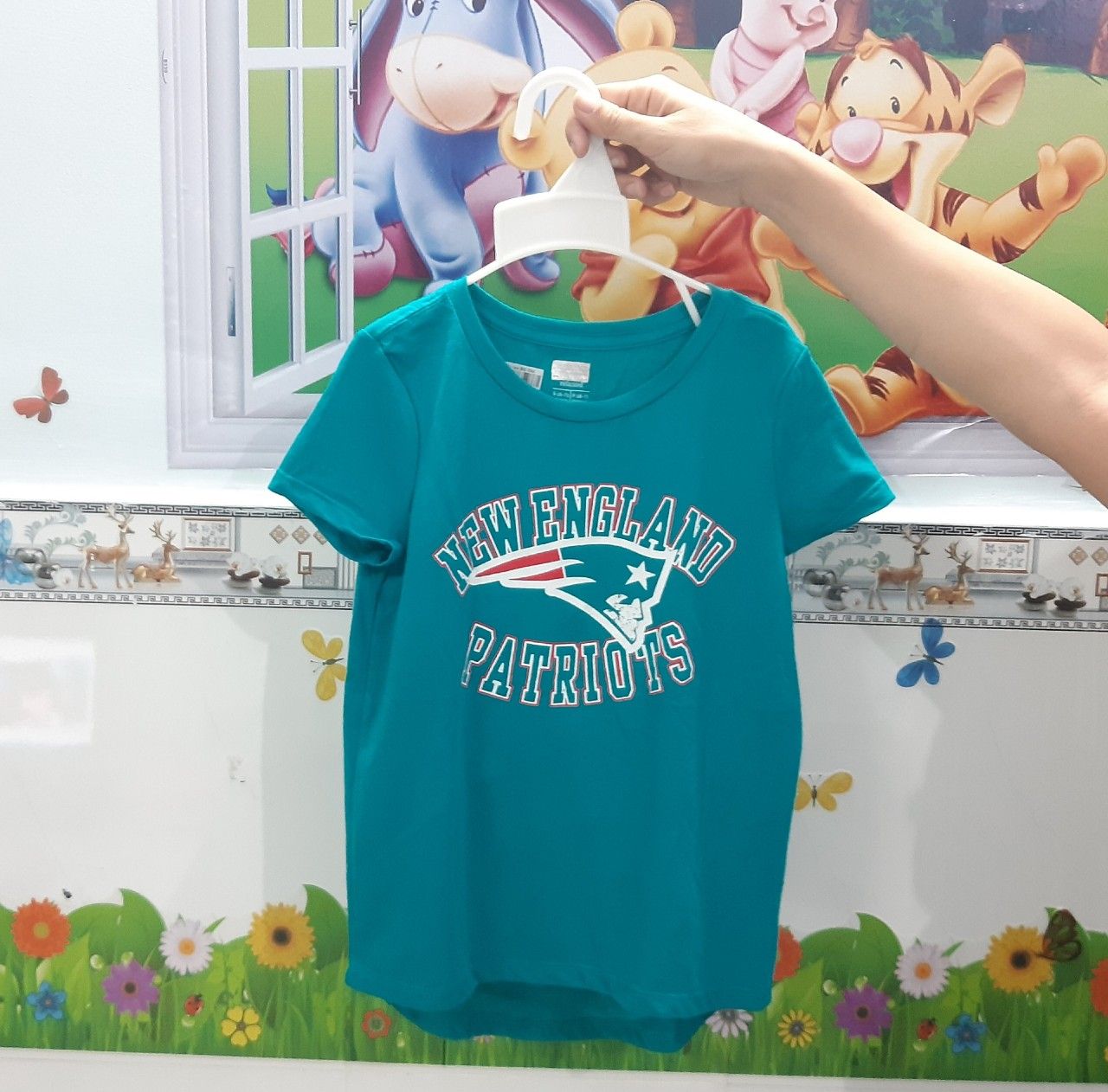 Áo Cộc Tay Bé Gái Old Navy Xanh New England
