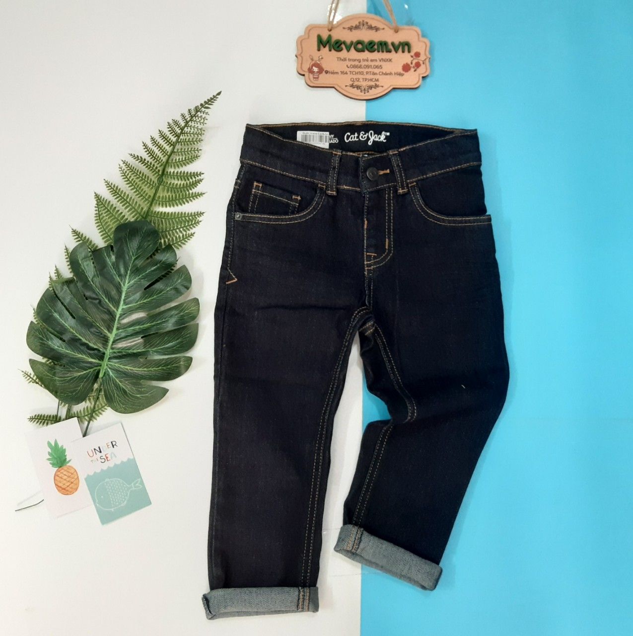 Quần Jean Dài Bé Trai Cat&Jack Cài Nút