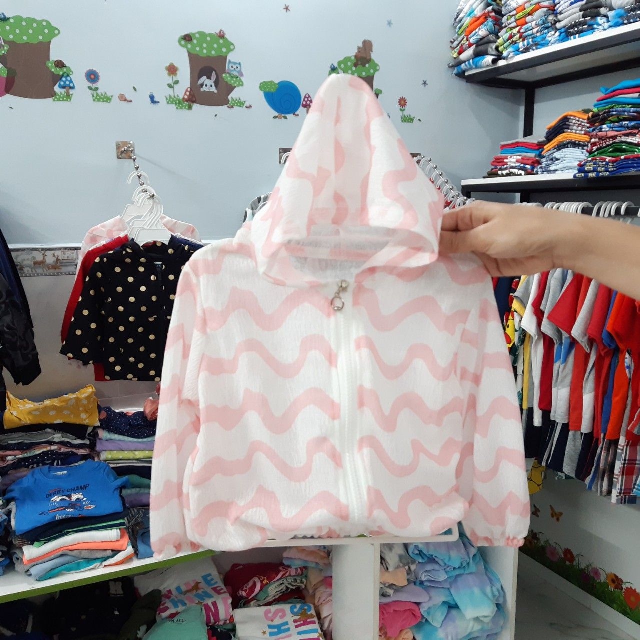 Áo Khoác BG Hồng Zigzag