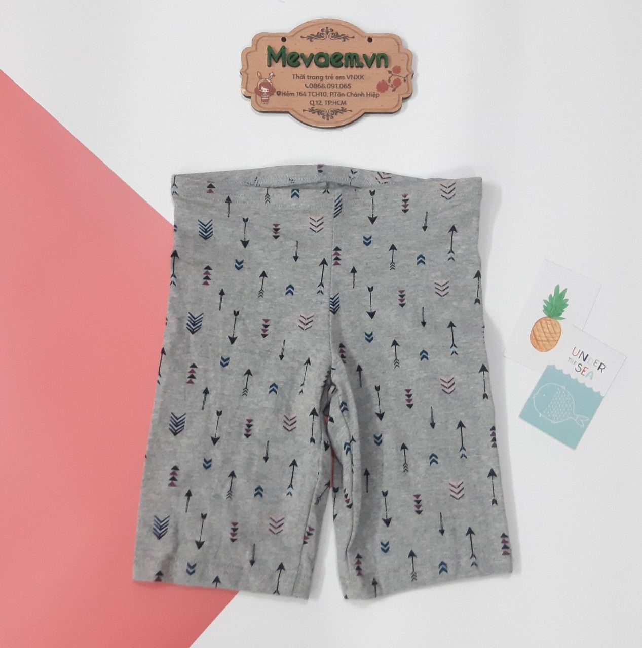Quần Legging Đùi Old Navy Xám Mũi Tên M(8)