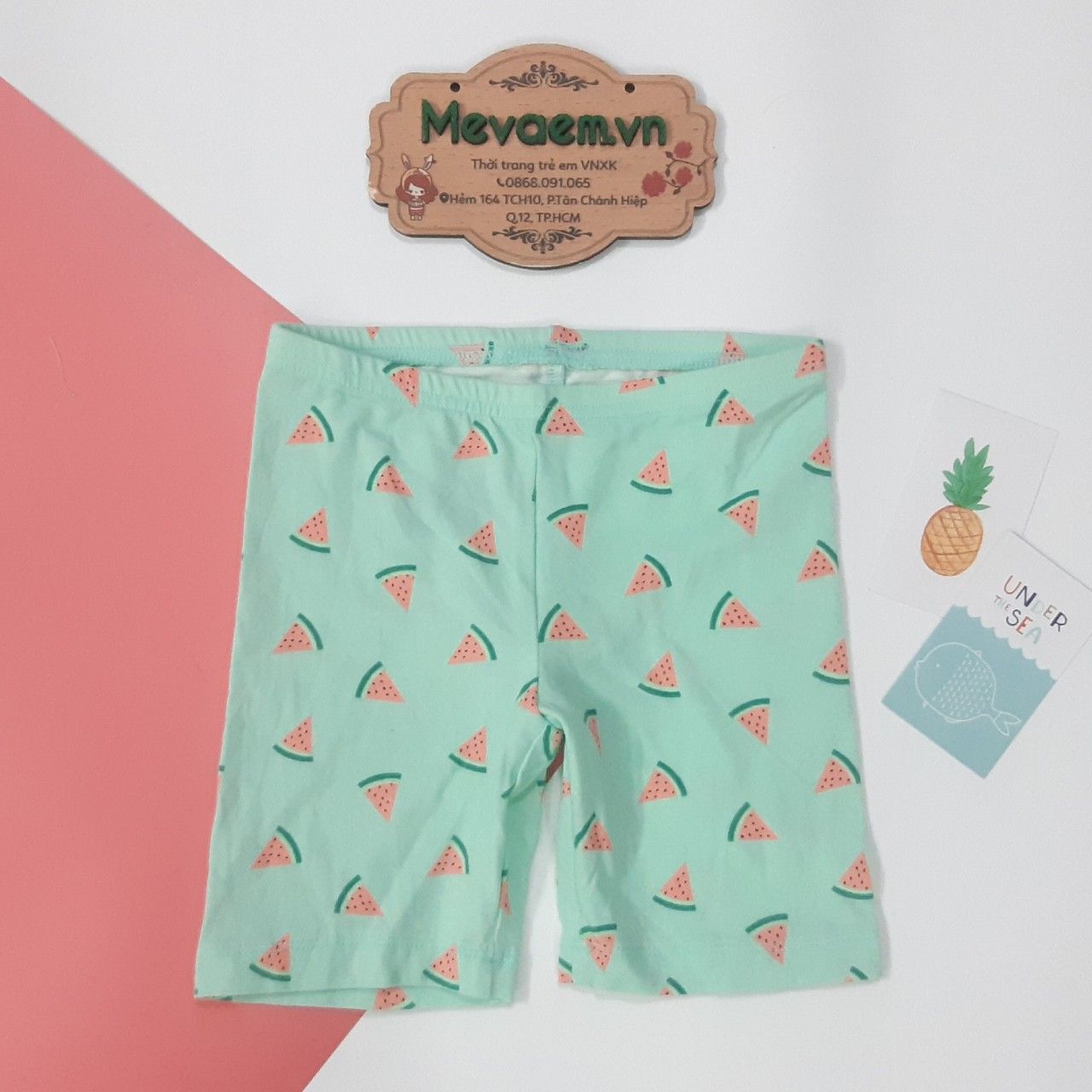 Quần Legging Đùi Old Navy Xanh Ngọc Dưa Hấu