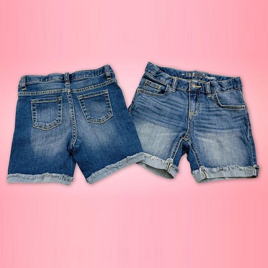 Quần Short Jean Bé Gái Cat&Jack Nút Cài