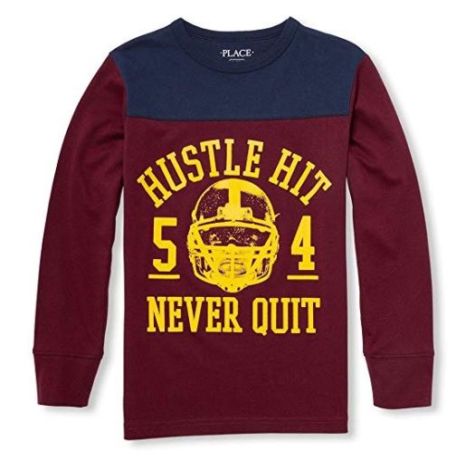 Áo Tay Dài Bé Trai Place Đỏ Hoàng Gia Hustle Hit 54