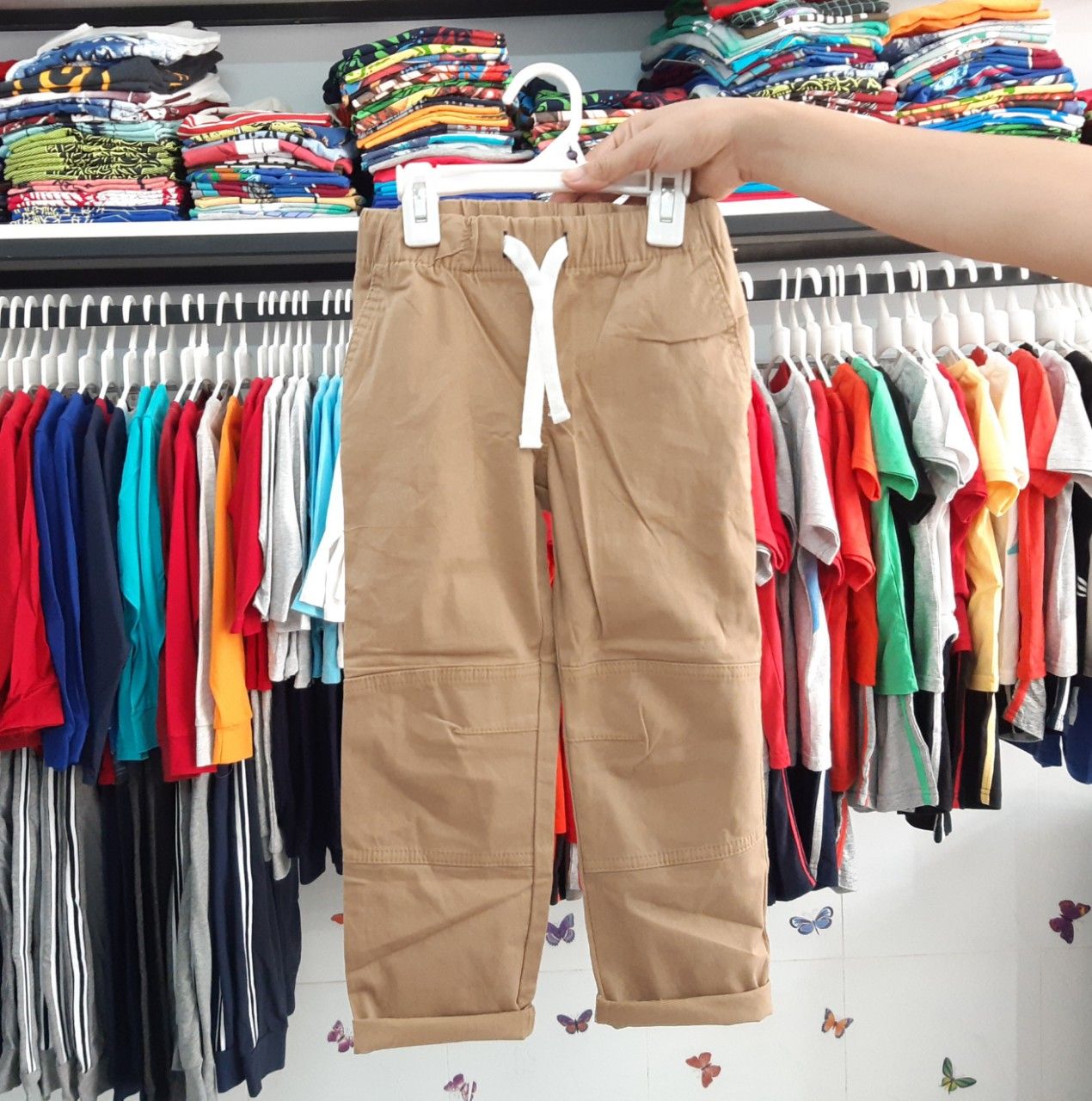 Quần Kaki Dài Lưng Thun Bé Trai Cat&Jack 7T