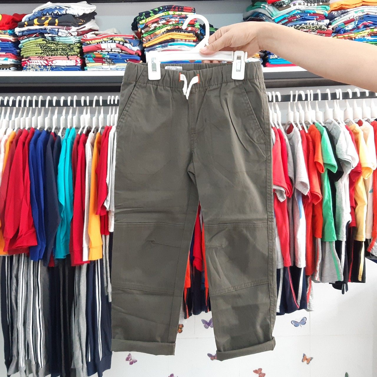 Quần Kaki Dài Lưng Thun Bé Trai Cat&Jack 4T