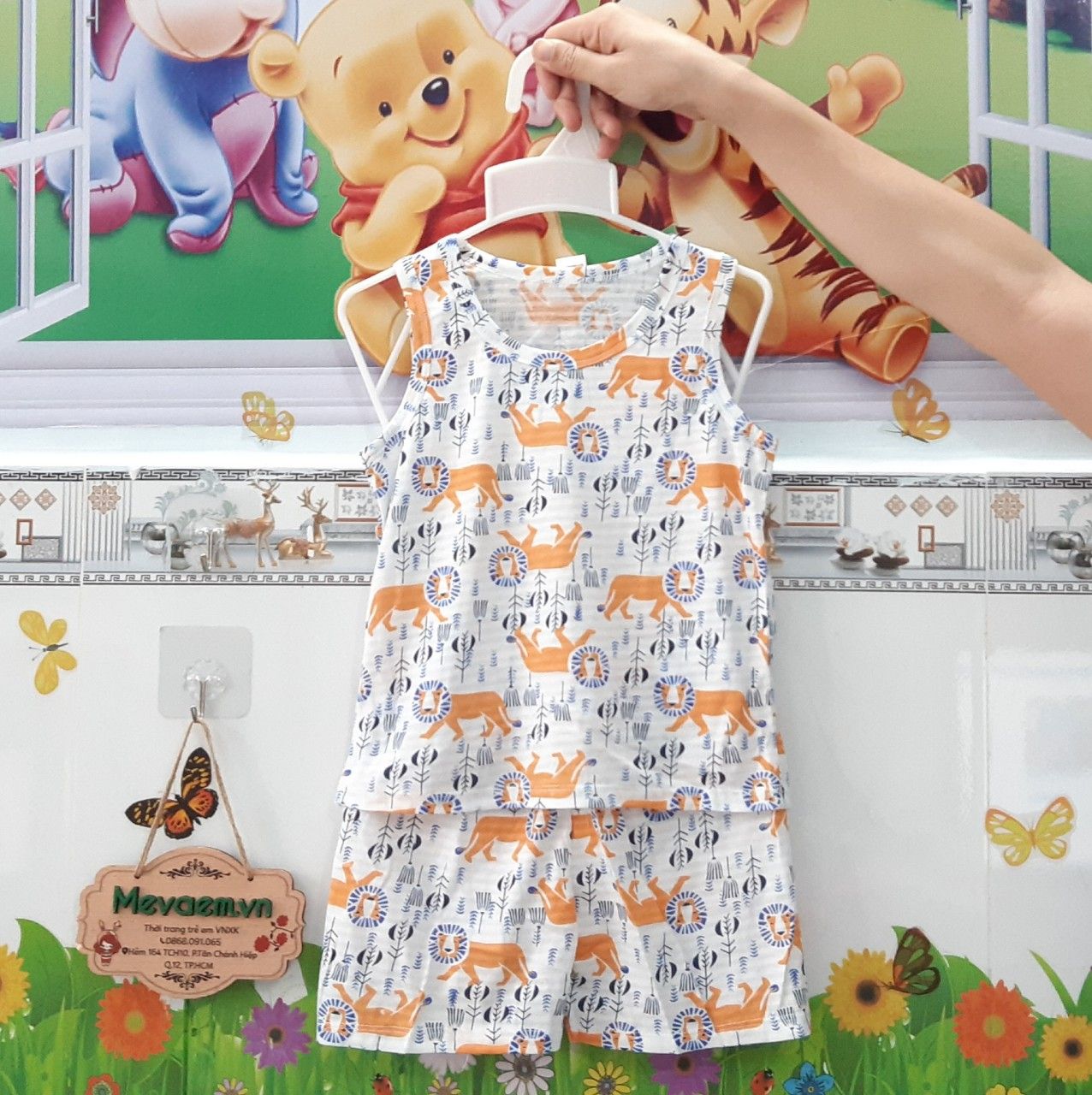 Bộ Ba Lỗ Cotton Sợi Tre The Minou Sư Tử
