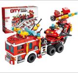  633009 HỘP LOGO RÁP XE CT CỨU HỎA ĐỦ MẪU 12 in 1 557 MIẾNG (City Fire Brigade) 