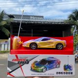  XJ619A HỘP XE HƠI FERRARI ĐK 7 Đ.TÁC ĐÈN LED 3D KHÔNG SẠC 1:18 