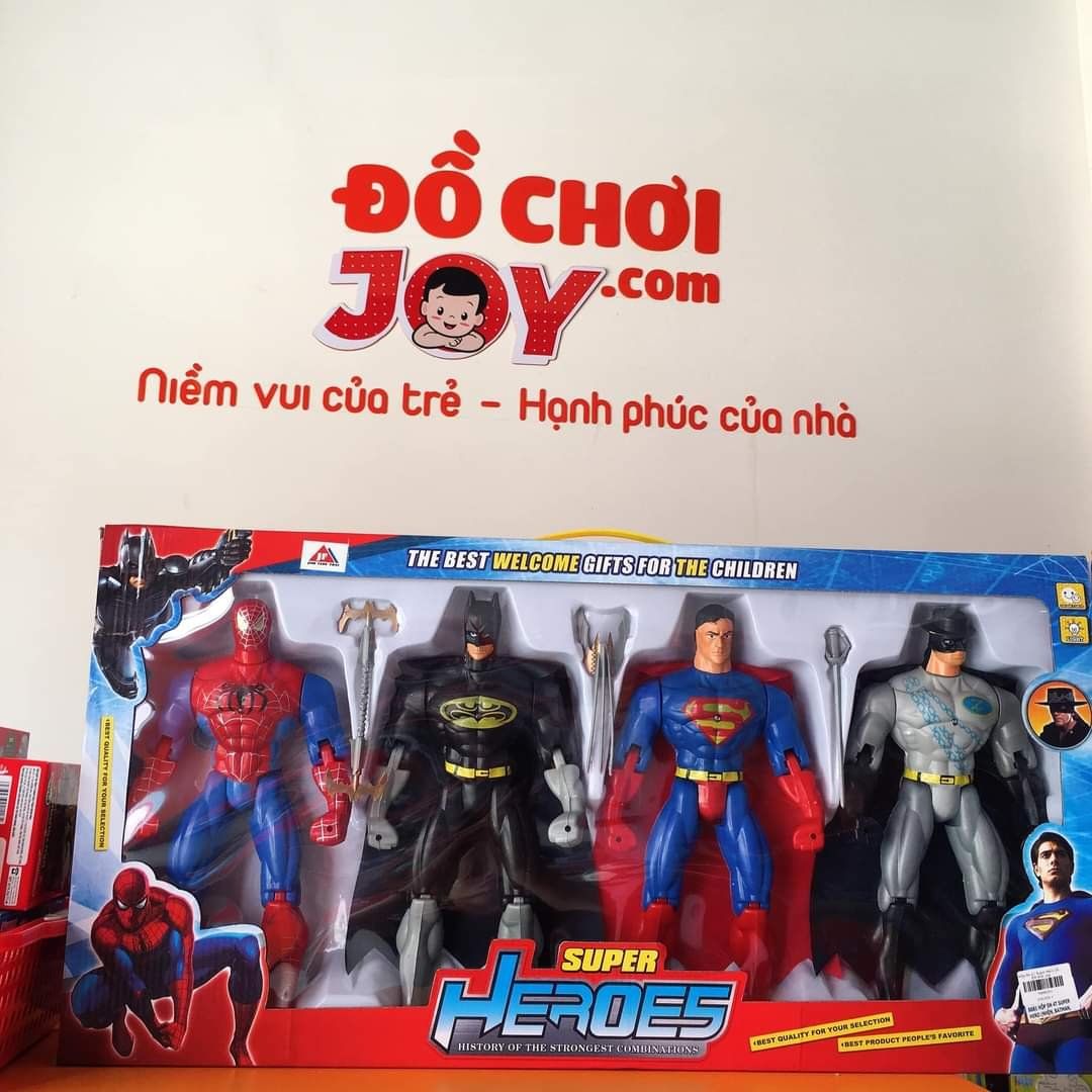 Hộp Sn 4T Super Hero (Nhện, Batman, Superman,Zorro)