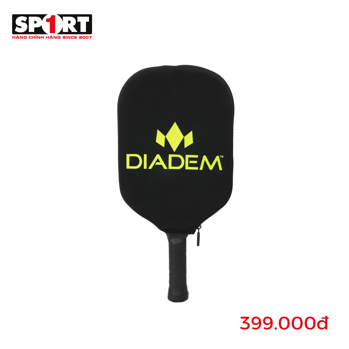 Túi đựng vợt pickleball Paddle Cover - Black w/Yellow