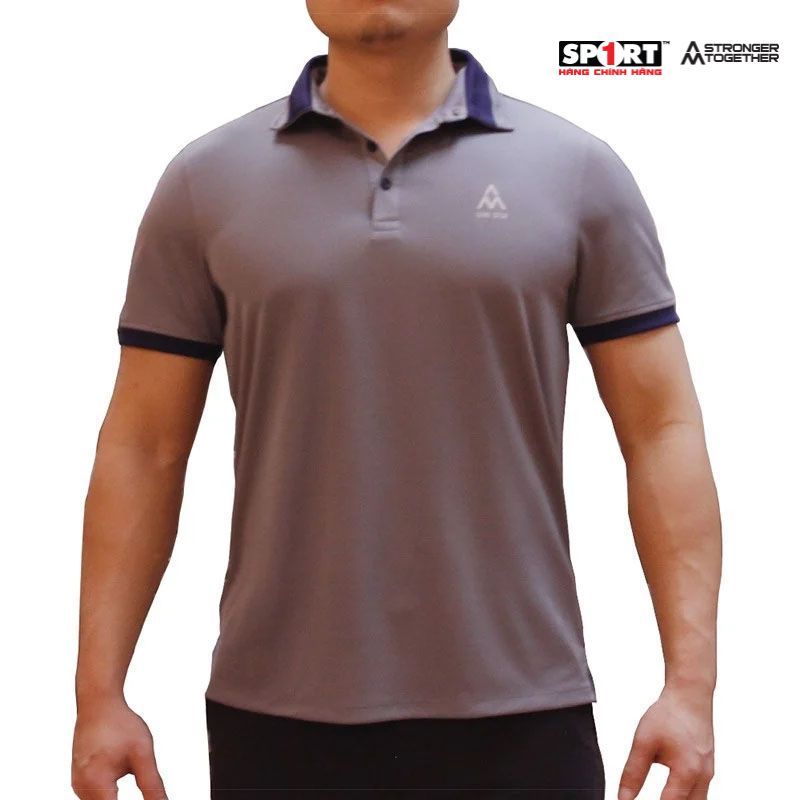 Áo polo AM nam PLV02 màu ghi đậm