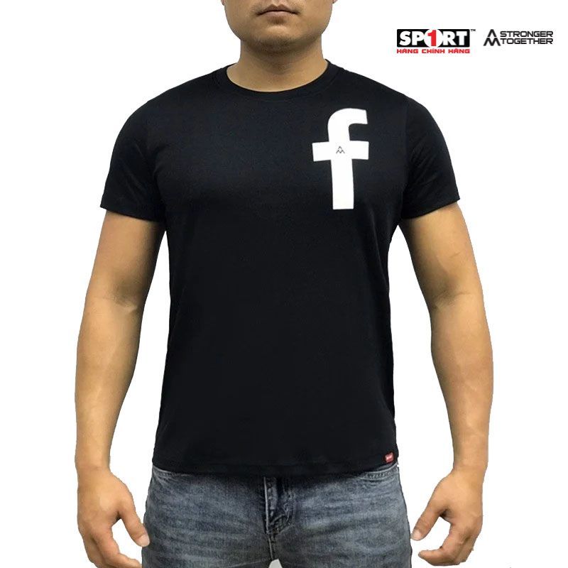 Áo T.shirt AM cotton FaceBook đen – TSFB01