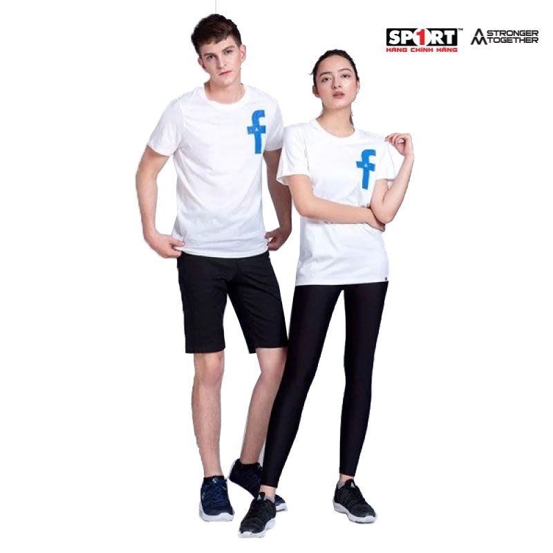 Áo T.shirt AM cotton FaceBook trắng – TSFB01