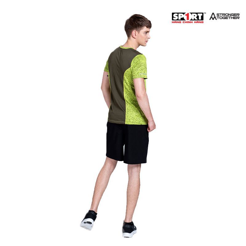 Áo T-shirt AM phối lưới xanh nõn chuối nam TS02