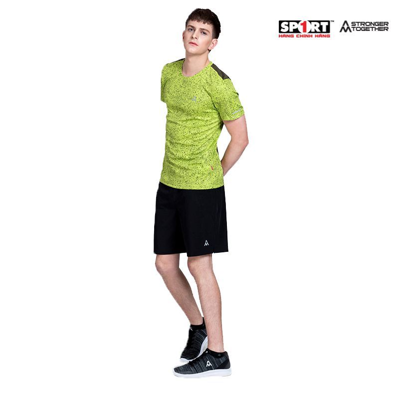 Áo T-shirt AM phối lưới xanh nõn chuối nam TS02