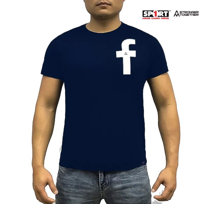 Áo T.shirt AM cotton FaceBook tím than – TSFB01