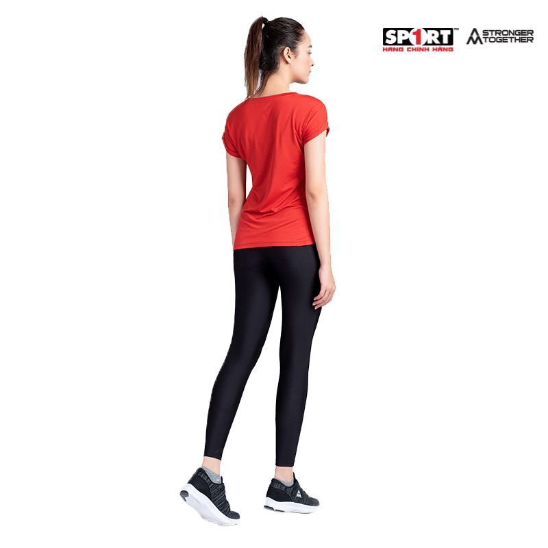 Áo T shirt AM running nữ cam đỏ TSW03