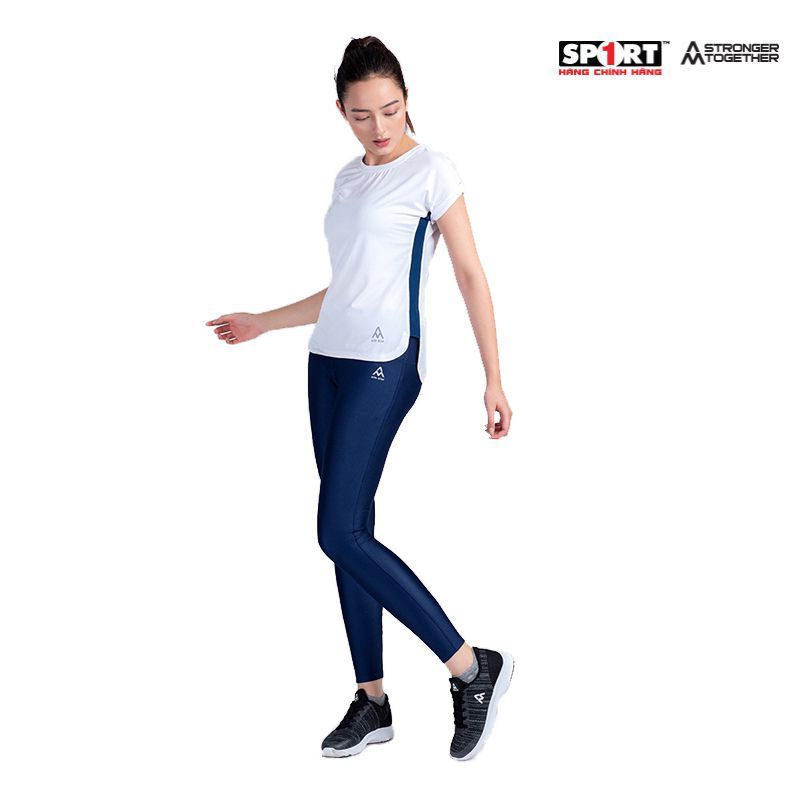 Áo T shirt AM running nữ trắng TWS03