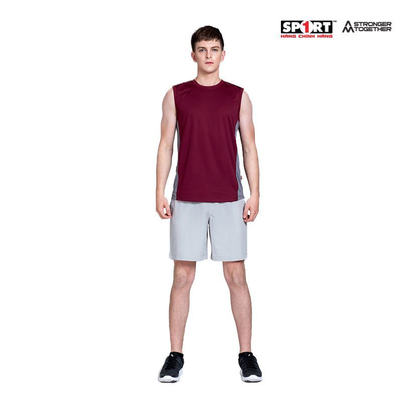 Áo tank AM running TT01 nam màu đỏ
