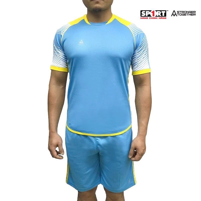 Bộ bóng đá thể thao AM xanh nhạt BD001