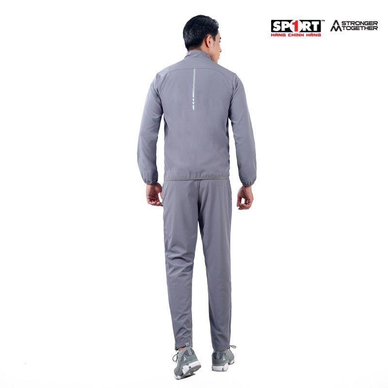 Bộ gió AM nam viền chun gấu MWS002 màu Dark Grey