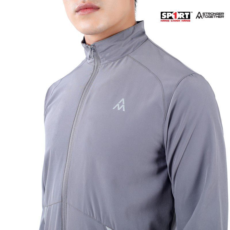 Bộ gió AM nam viền chun gấu MWS002 màu Dark Grey