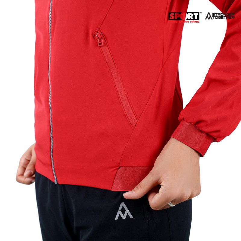 Bộ gió AM nữ cắt cúp WWS002 màu Red/ Black