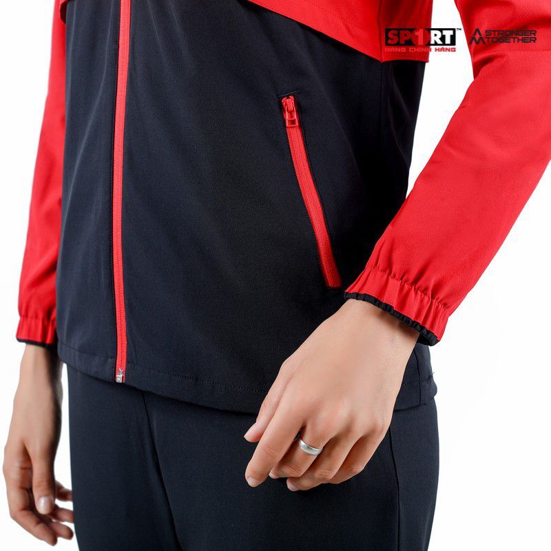 Bộ gió AM nữ mũ pha Black WWS001 màu Red/ Black