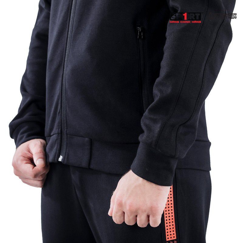 Bộ nỉ AM nam in cam MTS001 màu Black