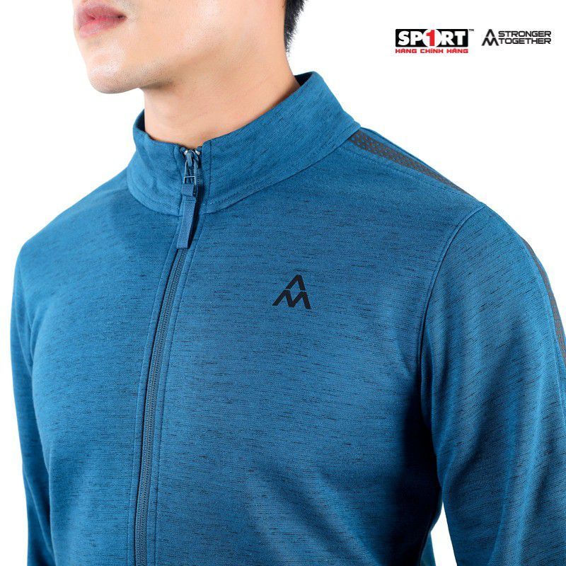 Bộ nỉ AM nam in đen MTS001 màu M.Blue/ Black