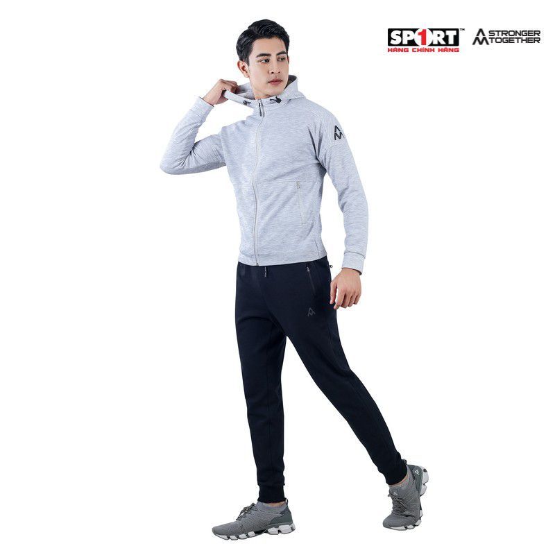 Bộ nỉ AM nam mũ MTS002 màu Light Grey/ Black