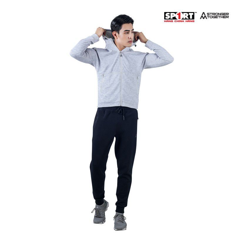 Bộ nỉ AM nam mũ MTS002 màu Light Grey/ Black