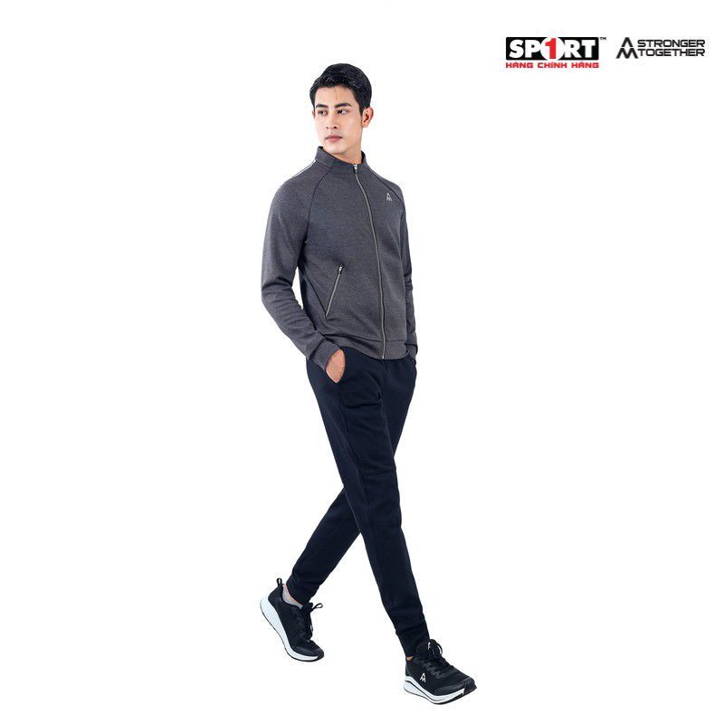 Bộ nỉ AM nam phản quang MTS003 màu DK.Grey/ Black