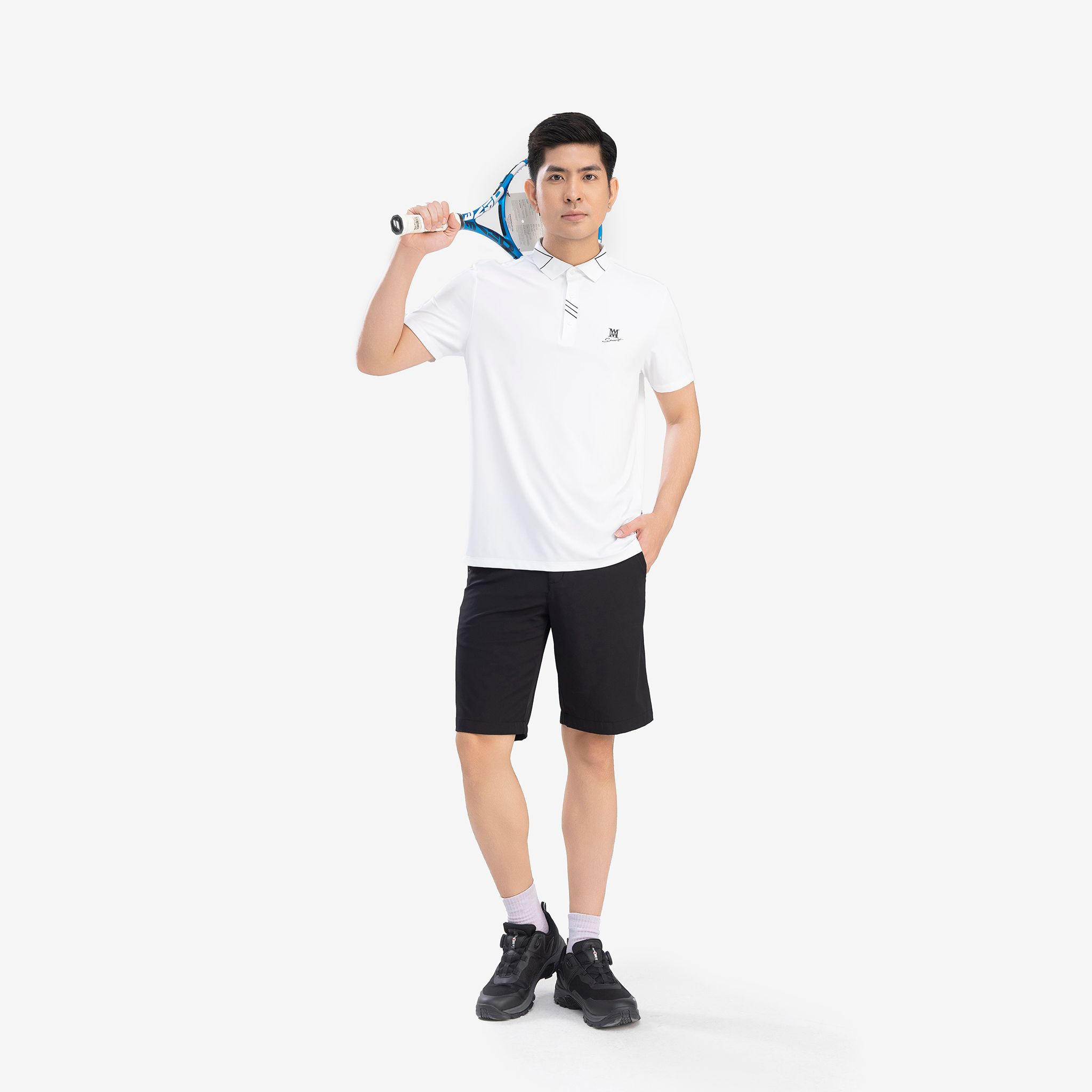 Áo Polo nam AM màu trắng MP25105-11