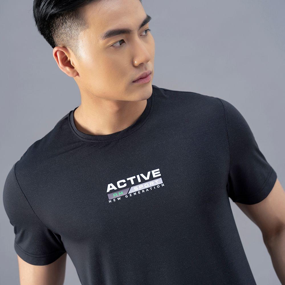  Áo Tshirt nam AM màu ghi đen TSM234-20 