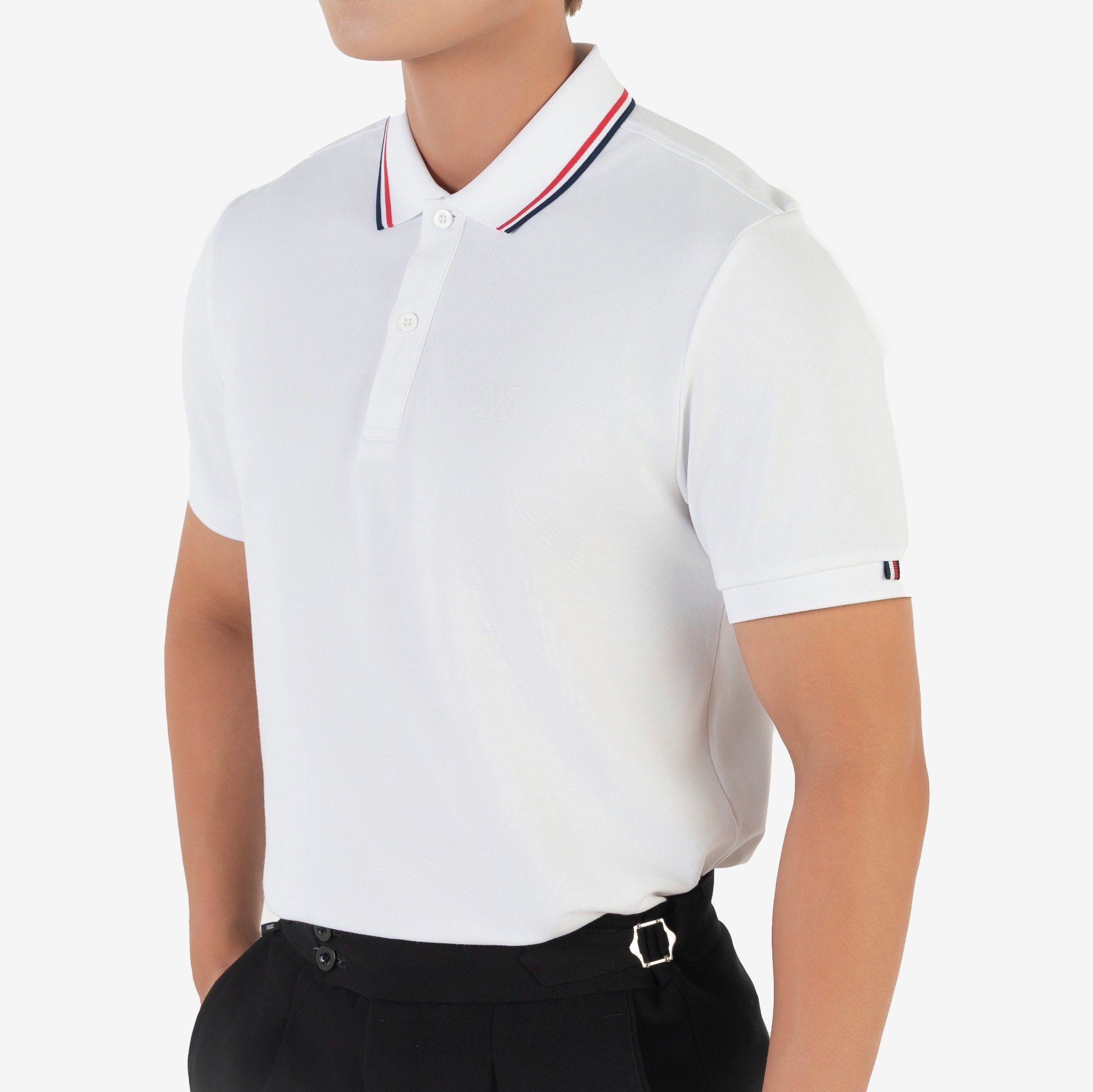 Áo Polo nam AM màu trắng PLM2409-11