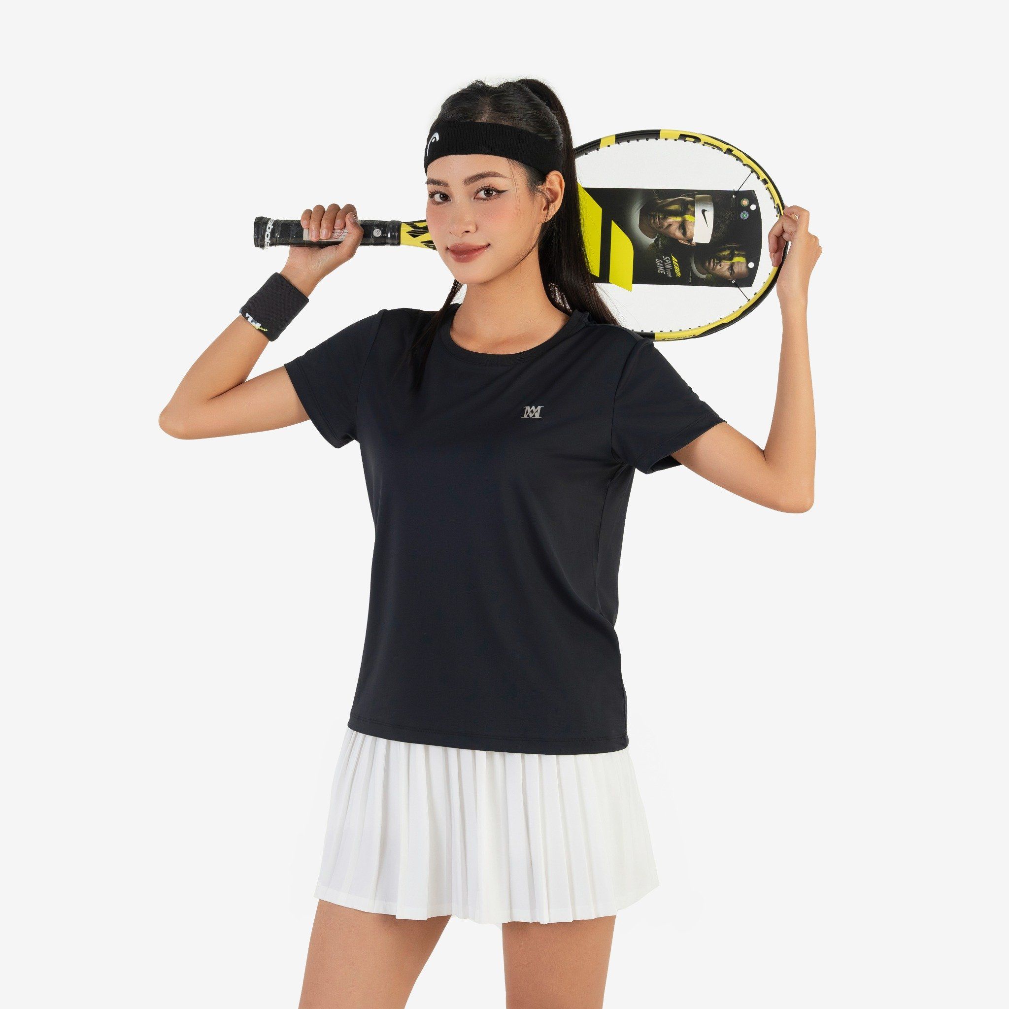 Áo Tshirt nữ AM màu đen TSW2401-00