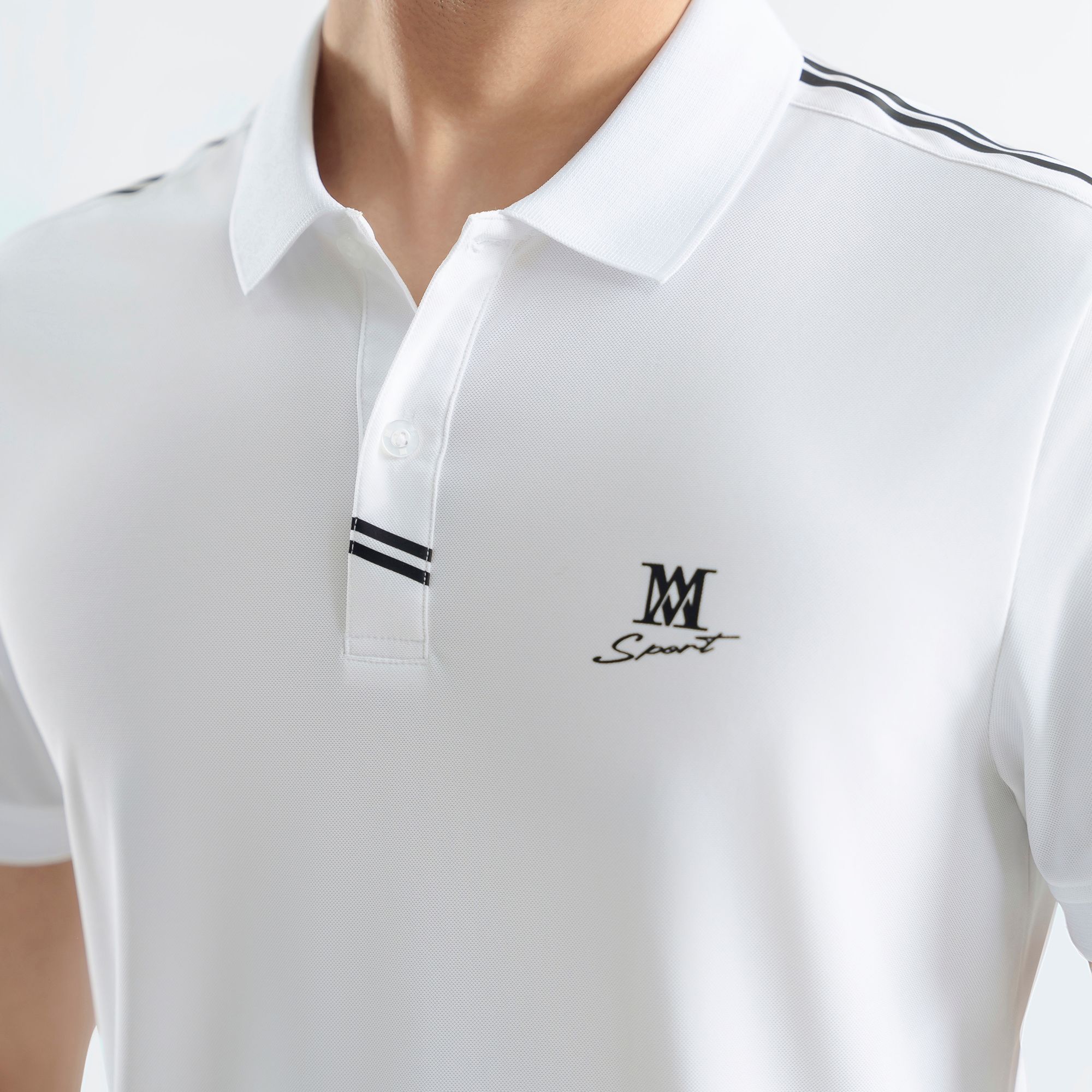 Áo Polo nam AM màu trắng MP25101-11